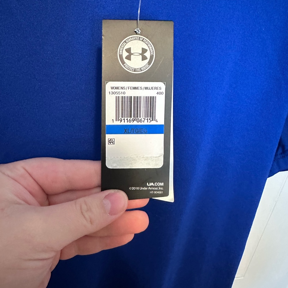 Under Armour Women’s Vibrant Blue Short Sleeve Tee - Picture 3 of 3